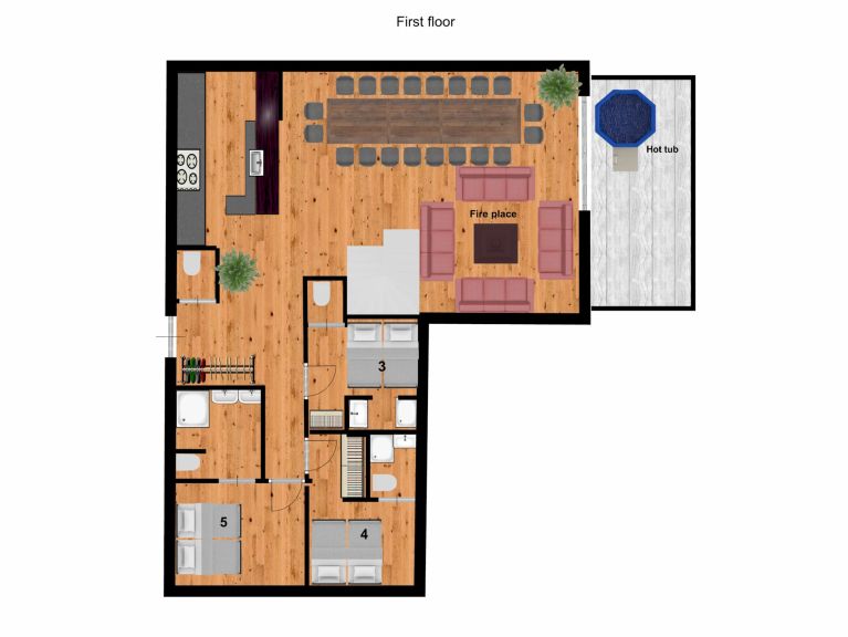 Chalet In de Wolken catering included with sauna and whirlpool bath