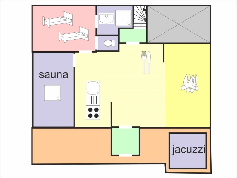 Chalet de Claude with private sauna