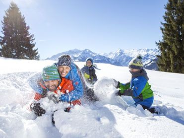 Family in snow