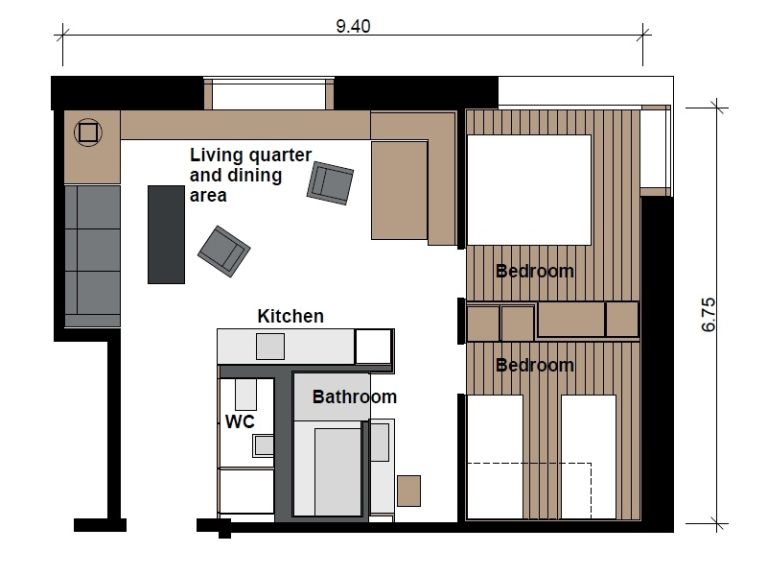 Apartment Rocksresort with cabin from Sunday to Sunday
