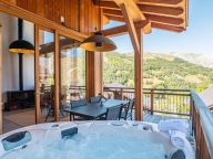 Chalet Caseblanche Corona with wood stove, sauna and outdoor whirlpool-3
