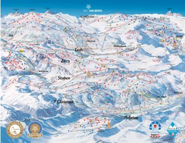 Piste map Ski Arlberg