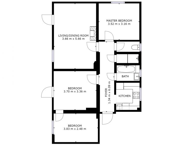Chalet Edelweiss am See Combination, 5 apts. including communal kitchen/dining area