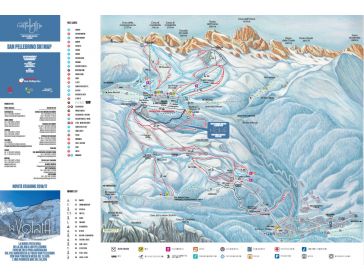 Piste map Dolomites - Tre Valli