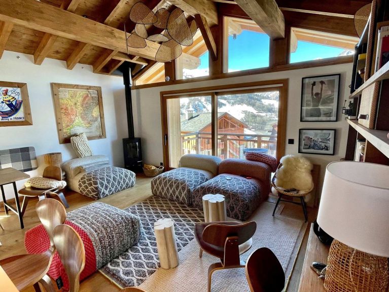 Chalet Caseblanche Felicita with wood stove and outdoor whirlpool