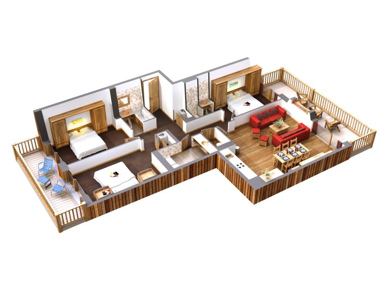 Chalet-apartment La Source des Arcs Type 2 - 80 m²