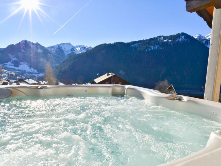Chalet Les Frasses with private sauna and outdoor whirlpool