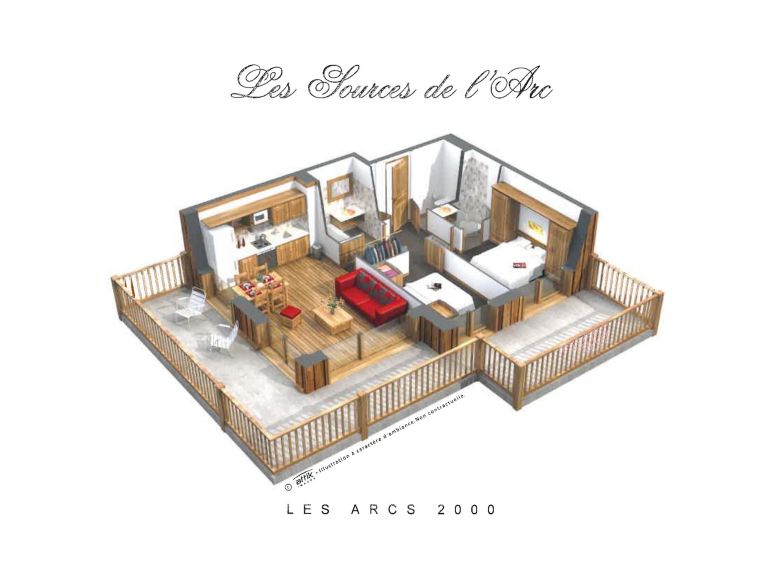 Chalet-apartment La Source des Arcs Southside