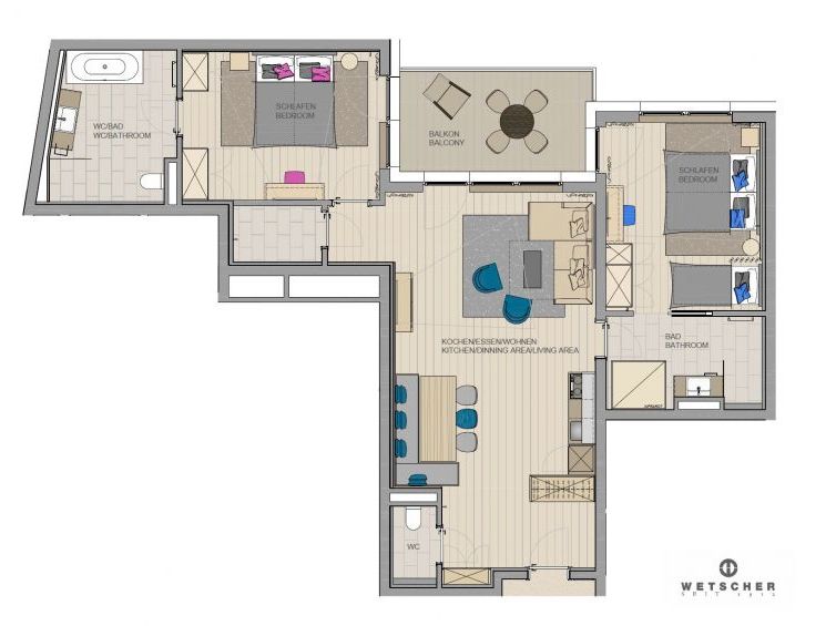 Apartment Postresidenz Penthouse with private sauna