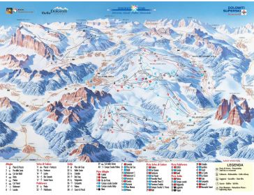 Piste map Dolomites - Ski Civetta