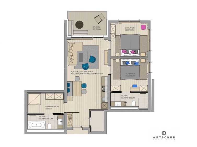 Apartment Postresidenz Grünberg with private infrared cabin
