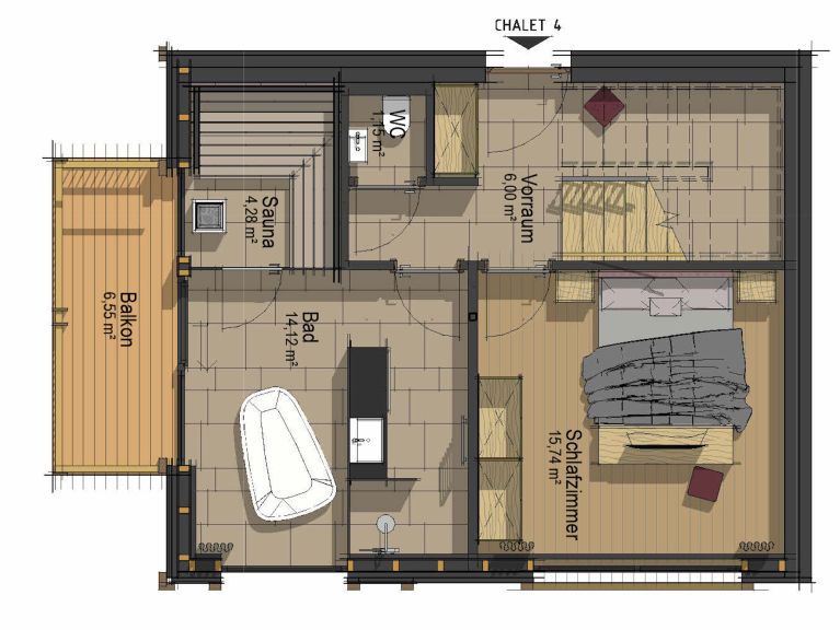 Chalet-apartment The Peak Black Stone Chalet