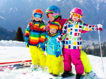 children in snow