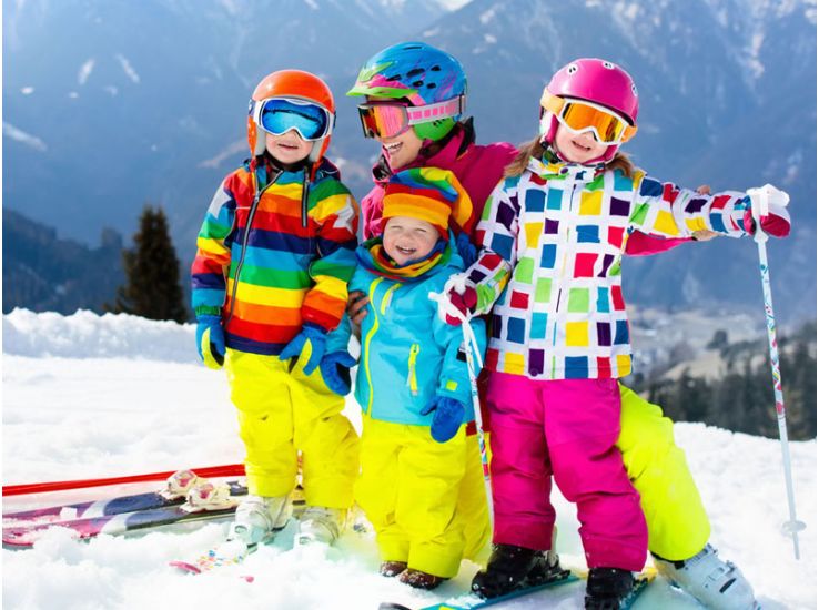 children in snow