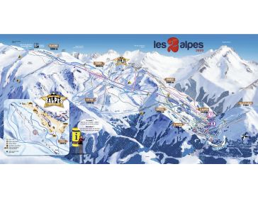 Piste map Les Deux Alpes