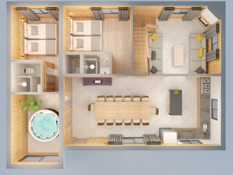 Chalet Lacuzon with private sauna
