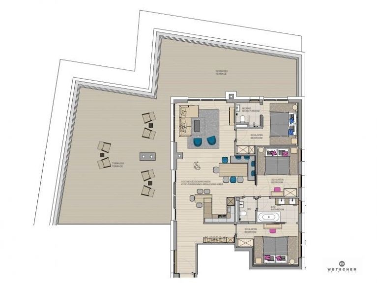Apartment Postresidenz Penthouse with private sauna