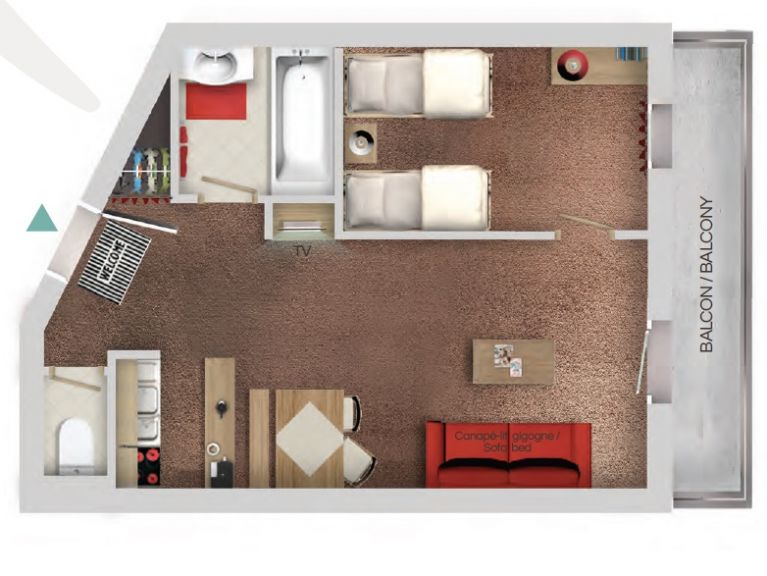 Chalet-apartment Le Cheval Blanc comfort