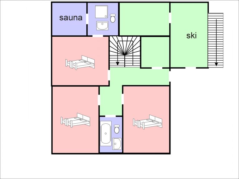 Chalet sur Piste with private sauna