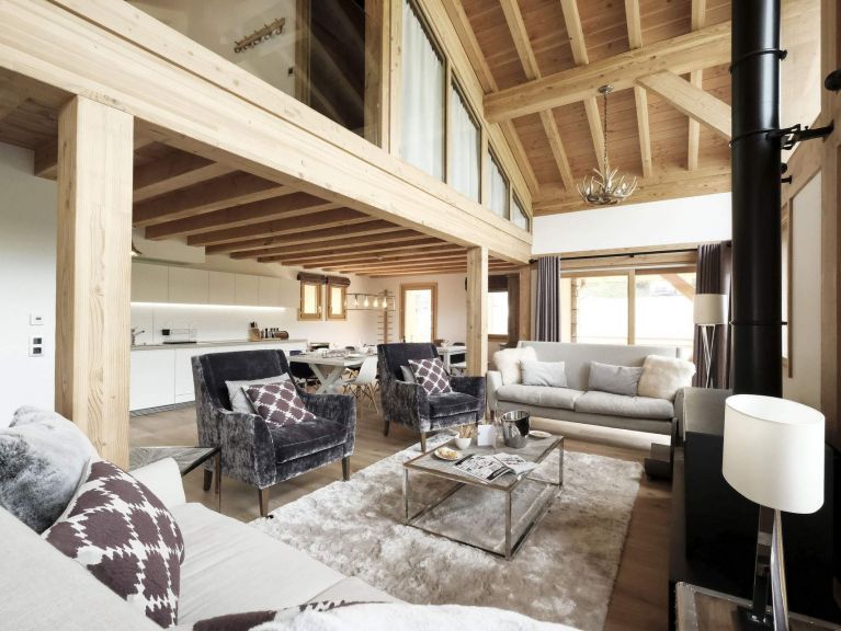 Chalet Caseblanche Luna with wood stove, sauna and whirlpool