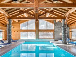 Swimming pool chalet ski holiday