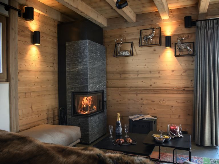 Chalet Le Hameau des Marmottes with family room and sauna