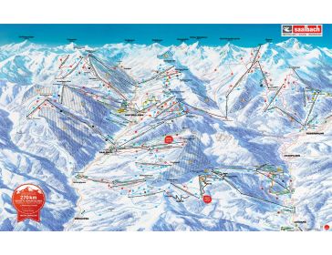 Piste map Skicircus Saalbach / Hinterglemm / Leogang / Fieberbrunn