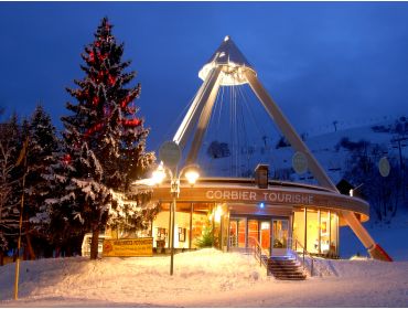 Ski village Modern ski village with accommodations, at the slope-2