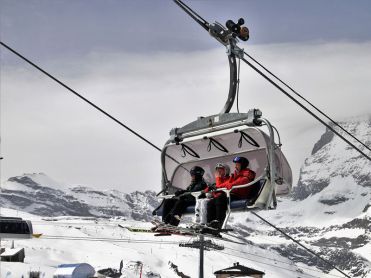 Chairlift covered